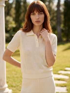 Mango Women's Cream V-Neck Sweater